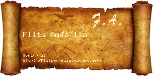 Flits Amélia névjegykártya